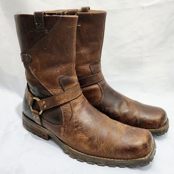 Skechers Other - Skechers Harness Versatile Villous Leather Motorcycle Boots Brown Men's Size 12